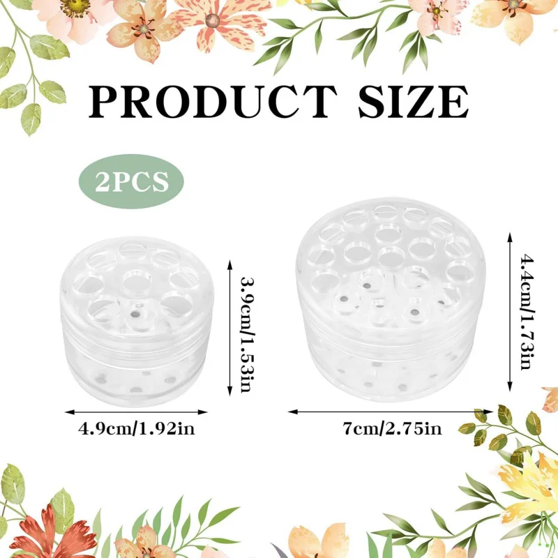 

【2 Pcs Flower Arrangement Holder】Japanese Honeycomb Stem Support for DIY Floral Design, Size Variety for Fresh & Fake Flowers