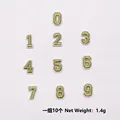 Gold - 0-9 Iron on