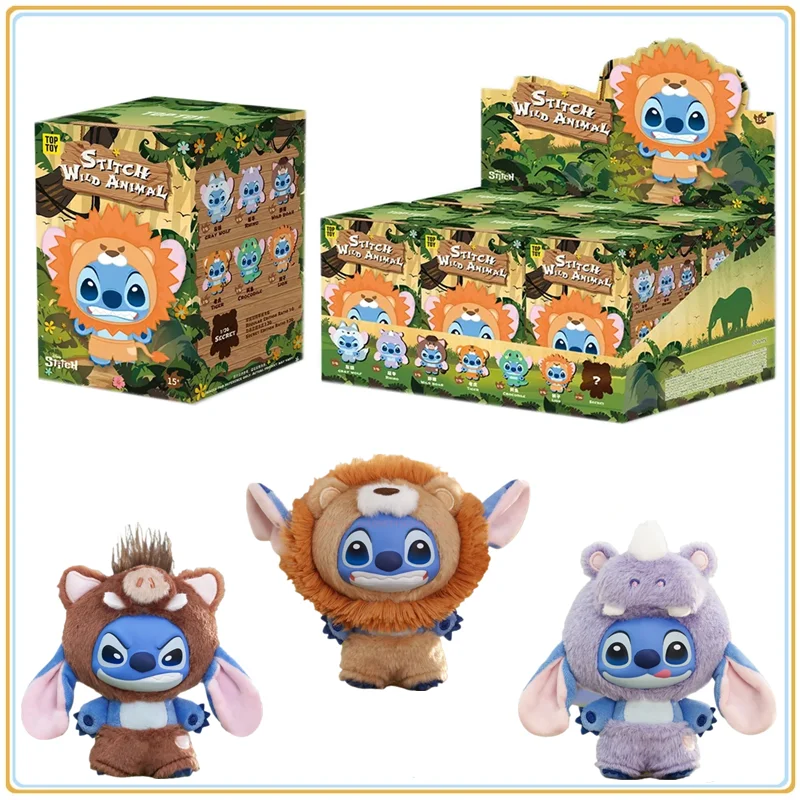 

Original TOPTOY Disney Stitch Wild Animals Series Blind Box Vinyl Plush Toys Backpack Pendants Home Decor Trendy Holiday Gifts