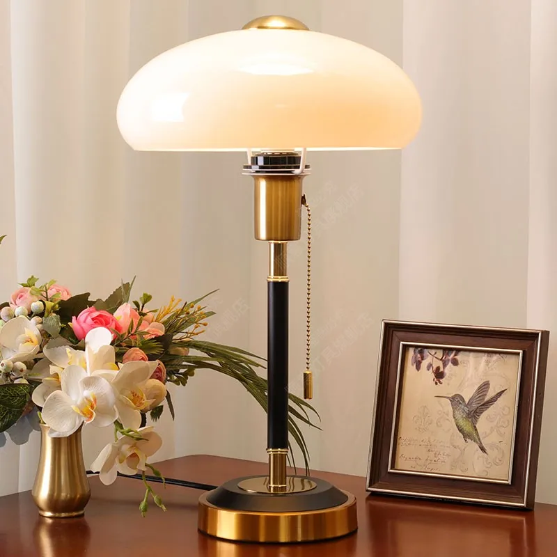 American Retro Mushroom Bedroom Beside Lamps Living Room Decor Led Illumination Dining Table Light Fixture Dimmable Home Decor