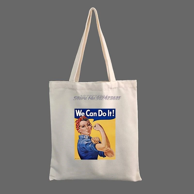 

Canvas Shopper Bag Girl Handbag Tote Shoulder Lady Bag Carrie Fisher Tribute Leia We Can Do It Reusable Tote Bag Shopping Bag