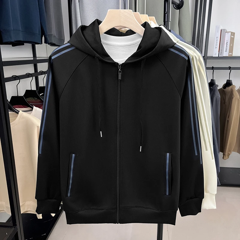 الراقية الأمريكية الوزن الثقيل البلوز البلوز سترة الرجال الربيع/الخريف العلامة التجارية الجديدة العصرية فضفاضة مقنعين رداء علوي غير رسمي