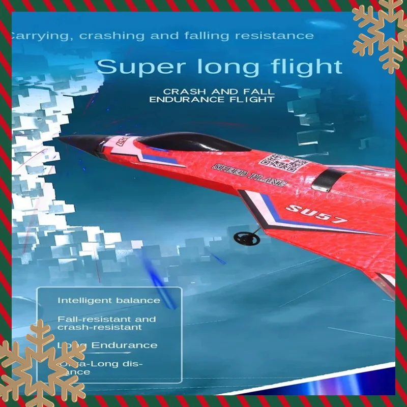 

Rc Plane SU 57 Radio Controlled Airplane with Light Fixed Wing Hand Throwing Foam Electric Remote Control Plane