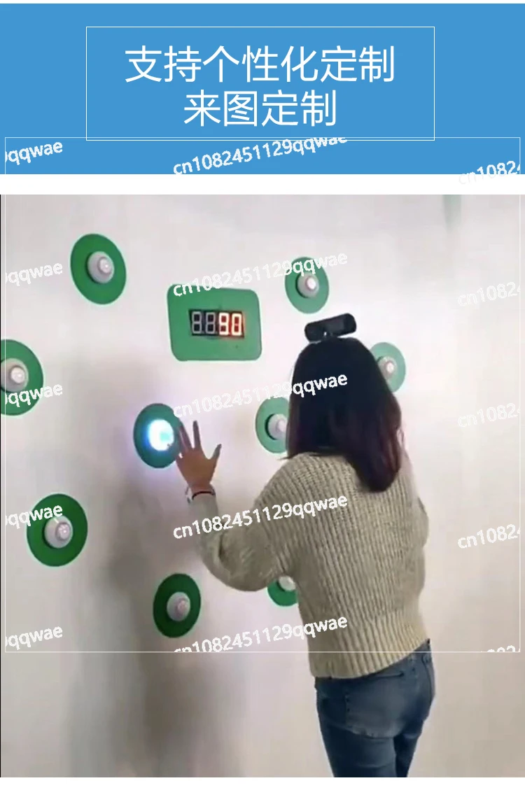 Interactive Desktop Whack-A-Mole Reaction Test Trainer for Kids and Adults, Warm-up Activity Props for Party and Training