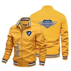 Fashionable ITALIKA motorcycle logo racing jacket, windproof sports bicycle jacket, men's clothing, hip-hop bicycle cover jacket