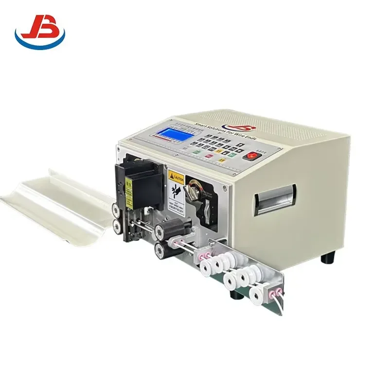 Fully Automatic Computer Wire Cutting Stripping Machine 0.1-6mm PVC Braided Coaxial Cable Cutter Stripper Jianbo JB-350G