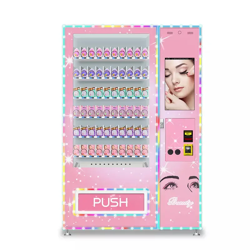 2025 Attractive Locker Hair Cosmetics Vending Machine for False Lashes Beauty Makeup Skincare Eyelashes Vendor Machine Dispenser