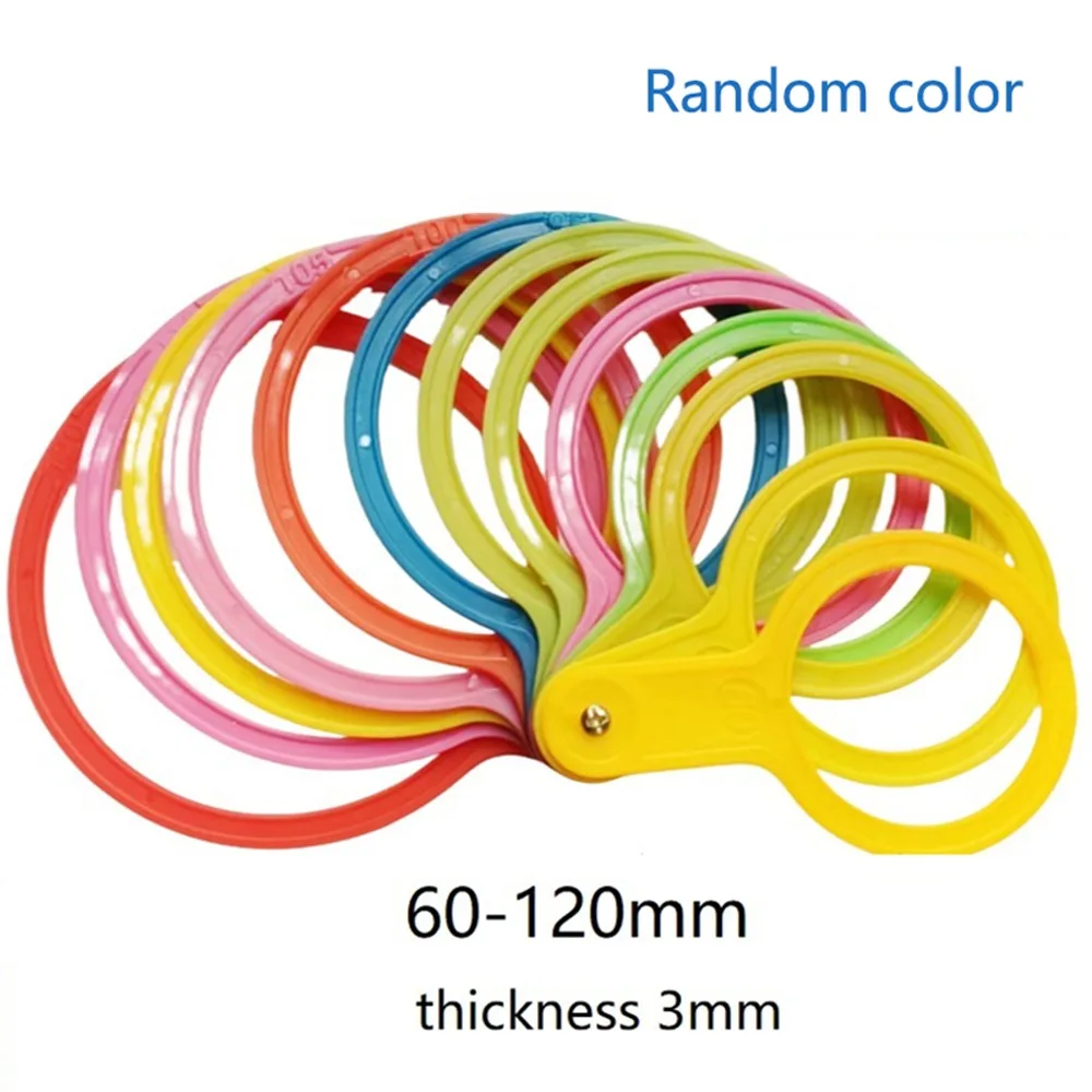 Plastic Fruit Measuring Gauges Multicolor Rivet Pivot Citrus Grading Equipment Portable 30-120mm Fruit Diameter Measuring Rings