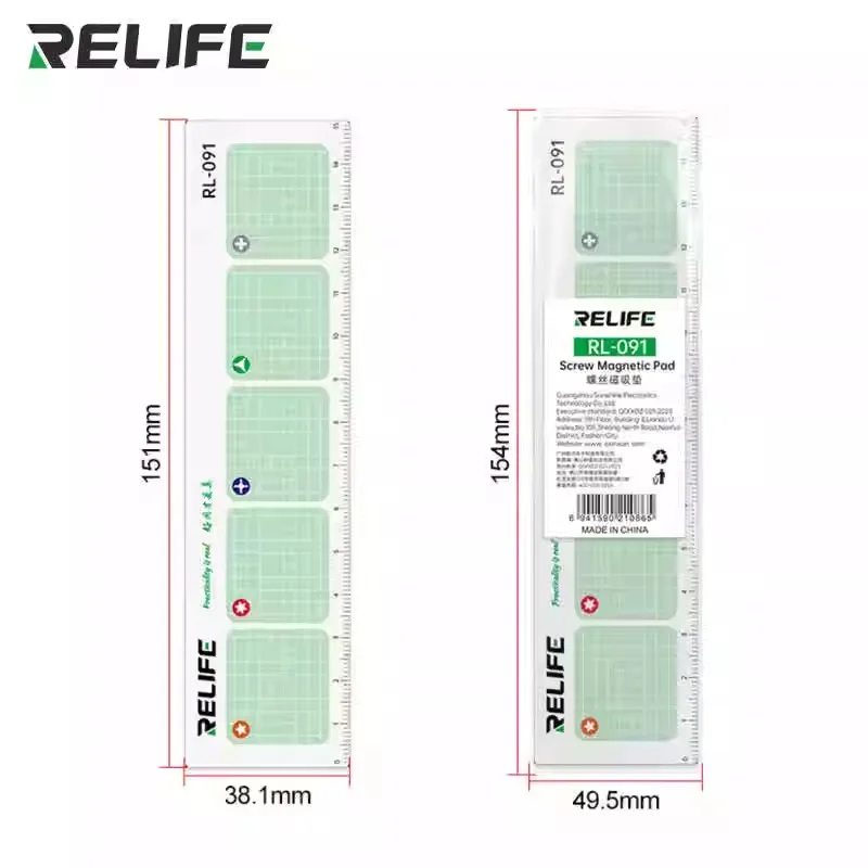 RELIFE RL-091 Mobile Phone Computer Repair Small Screw Magnetic Storage Pad Not Only Magnetic Storage Measuring Ruler Tool