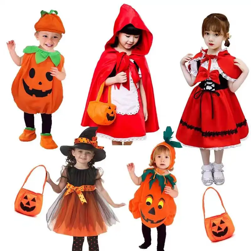 Disfraz de Caperucita Roja de lujo para niñas, con capa y cesta, perfecto para actuaciones de Halloween y Navidad, novedad de 2024