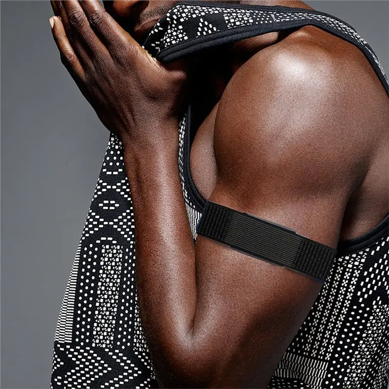 AA08-For Amazfit Armband, Huami Helio Strap, Sports Long Strap- Nylon Loop, One Full Coverage Bicep Strap,