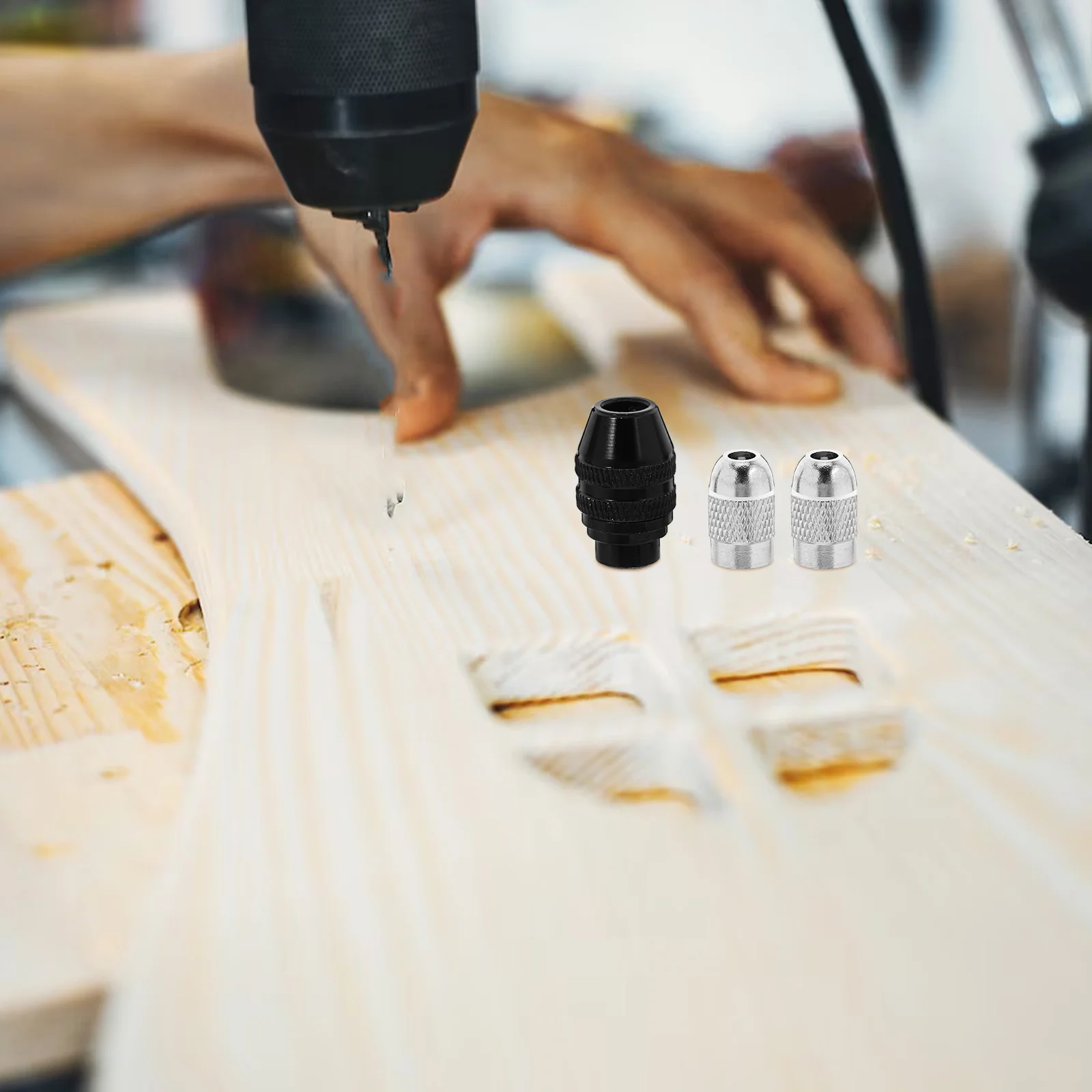 1Set Electric Drill Bit Collet Secure Clamping Universal Fit for Cordless Rotary Tool Accessories Crafting Tools