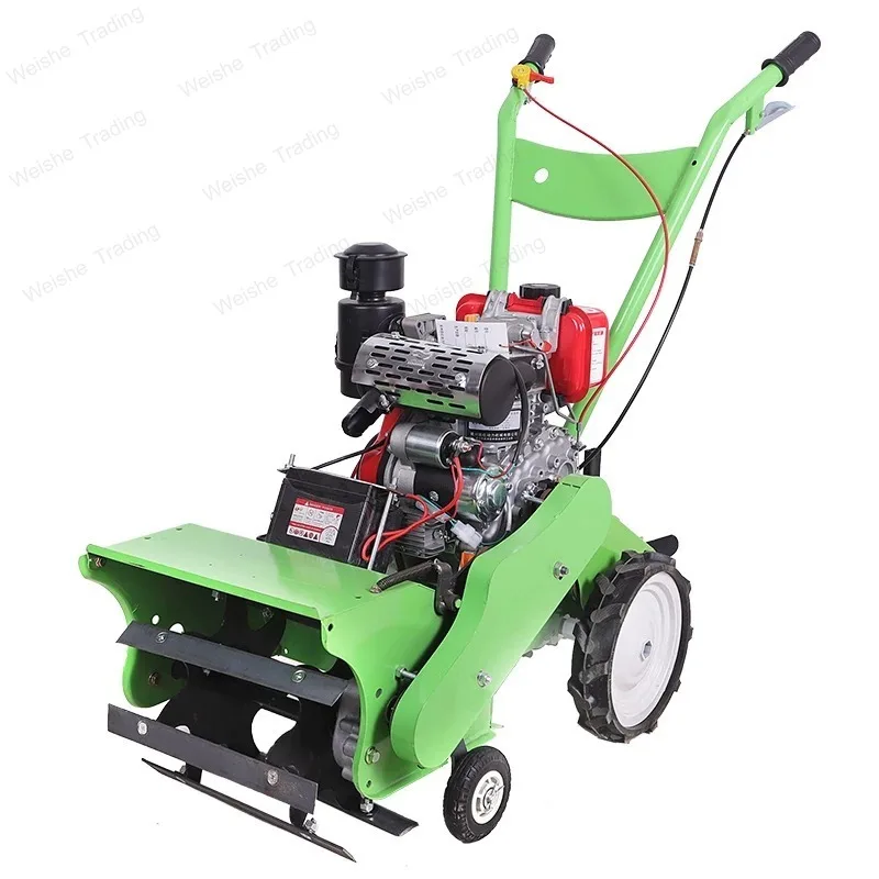 

Four-wheel drive micro-tiller, corn stubble, orchard weeding, mower, ditching artifact