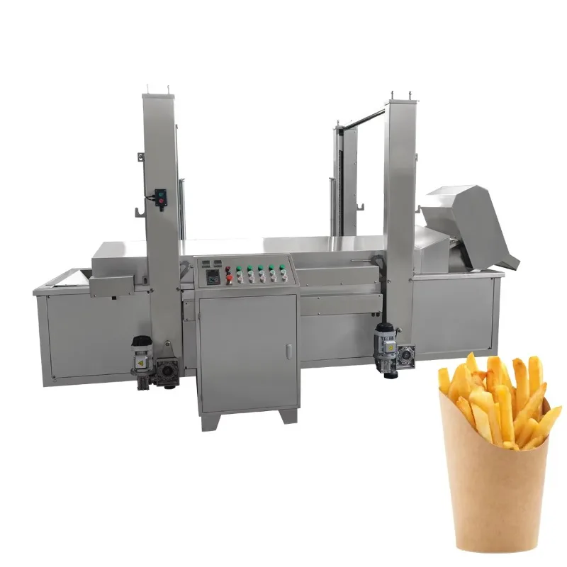 Customized Commercial Automatic Deep Frying Filter Machine Frozen French Fries Production Line Continuous Conveyor