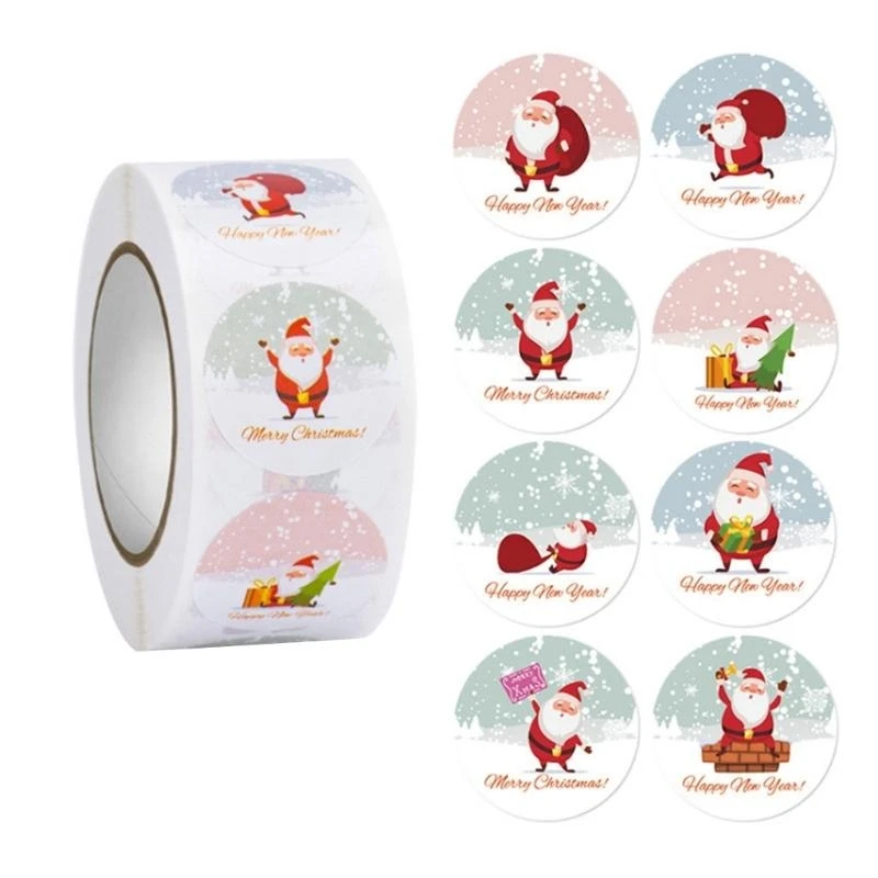 

Christmas Gift Sealing Stickers Round Labels Scrapbooking Stickers Party Gift