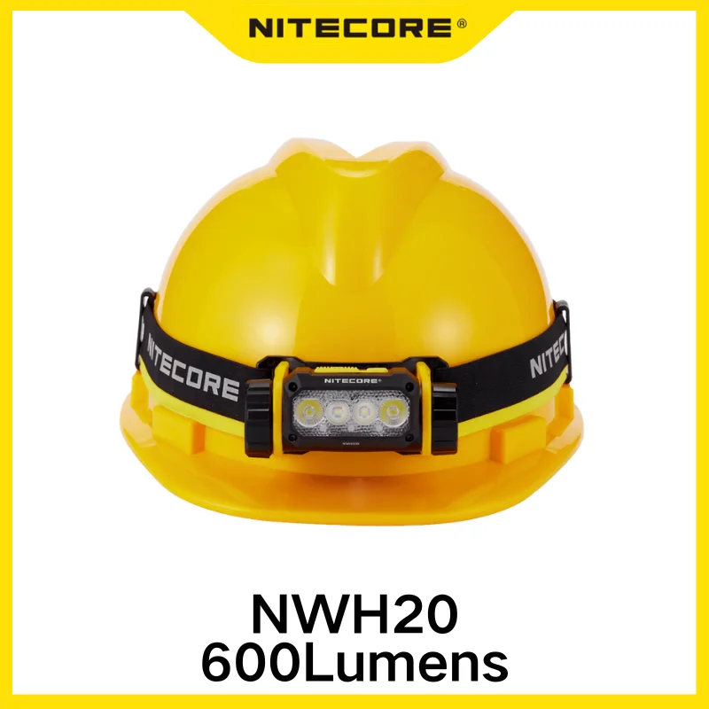 NITECORE NWH20 E-focus Work Headlamp 600 Lumens Distance of 89 meters. 4500K neutral white main light
