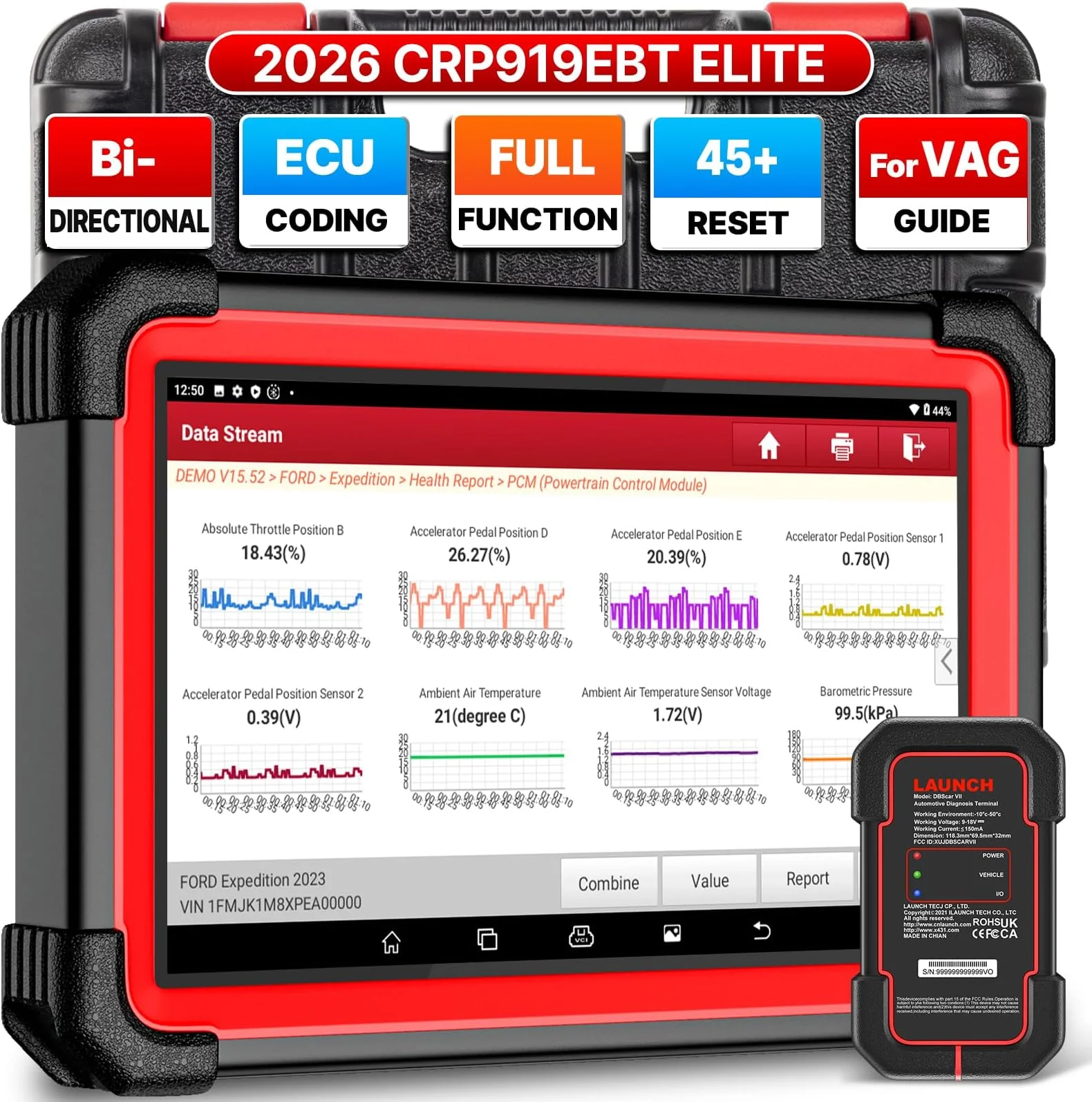 Image of LAUNCH X431 CRP919E BT All-System-OBD2-Scanner ECU-Codierung Bidirektionale Kfz-Diagnosegeräte CAN FD DOIP 2 Jahre kostenlose Updates