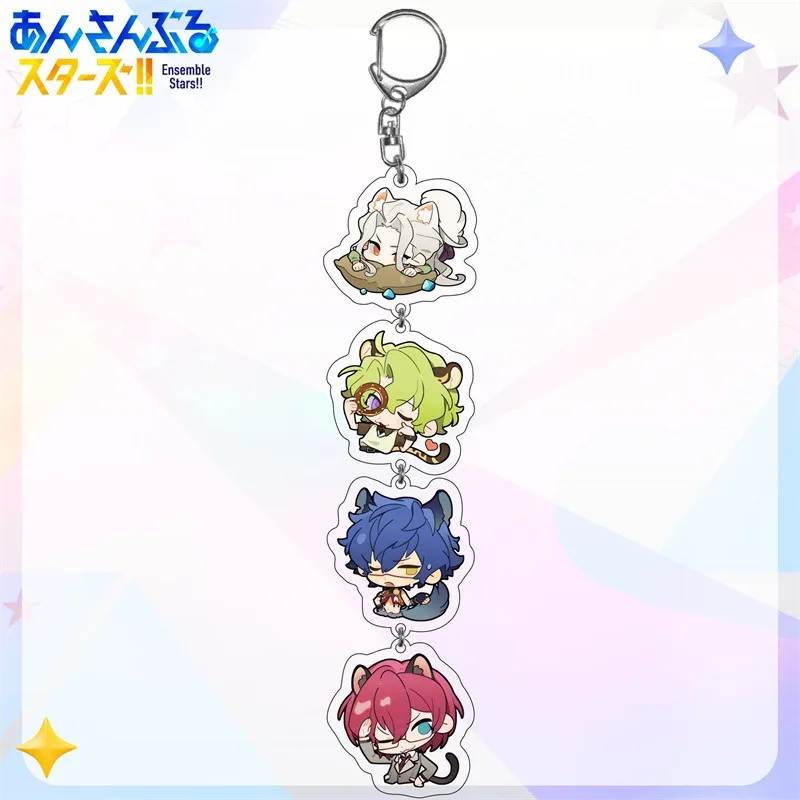 Acrylic Key Chain Animation Derivatives Akehoshi Subaru Hidaka Hokuto Yuuki Makoto Isara Mao Multiple Large Keychains Present