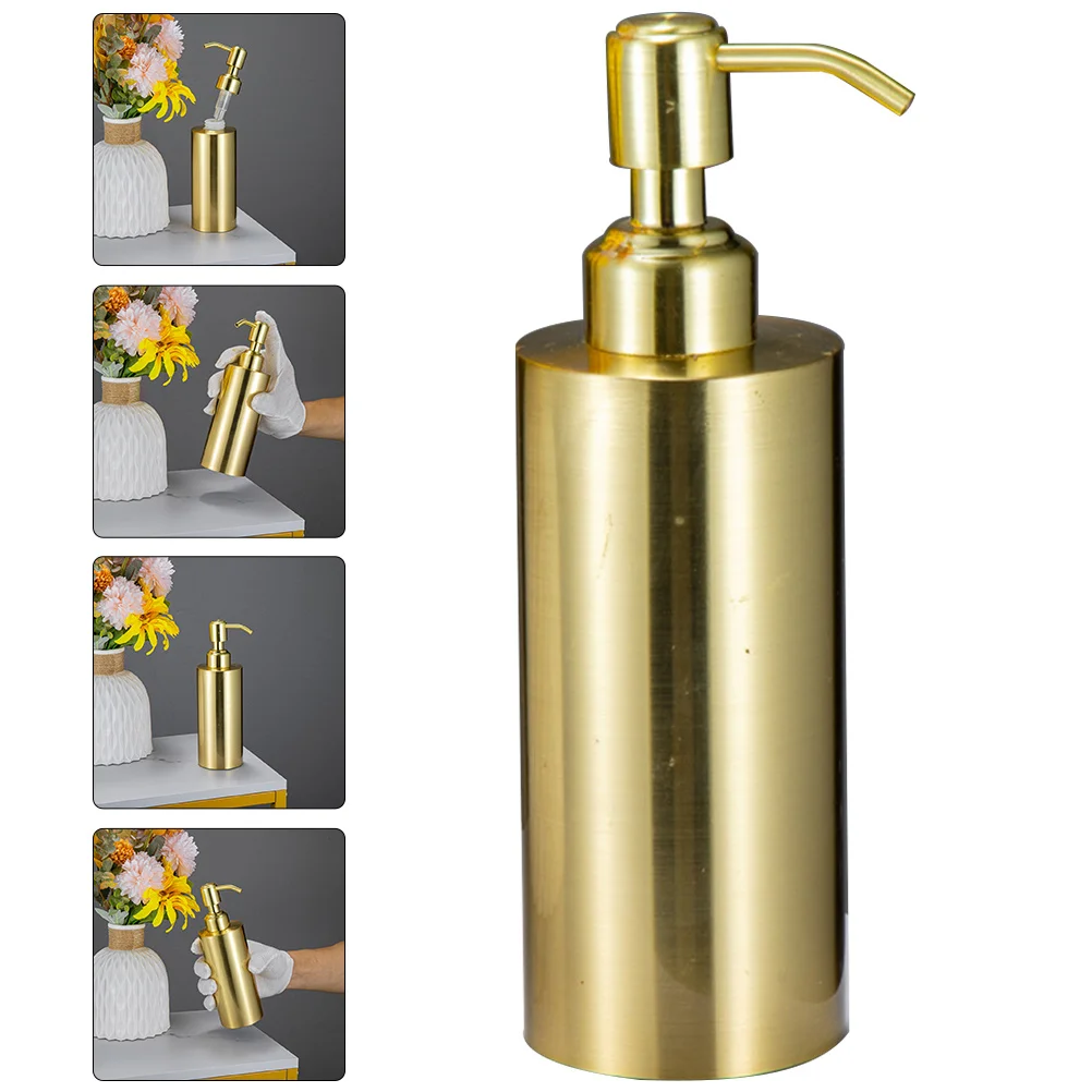 

Refillable Stainless Steel Soap Pump Dispenser Bottle for Hand Soap Lotion Shampoo Shower Gel Bathroom Kitchen Use