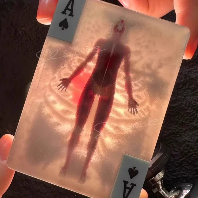 

Новая прозрачная покерная карта YaMaXun, декомпрессионная игрушка со скелетом, креативный аксессуар для карточных игр ACG, человеческая нарезанная пленка