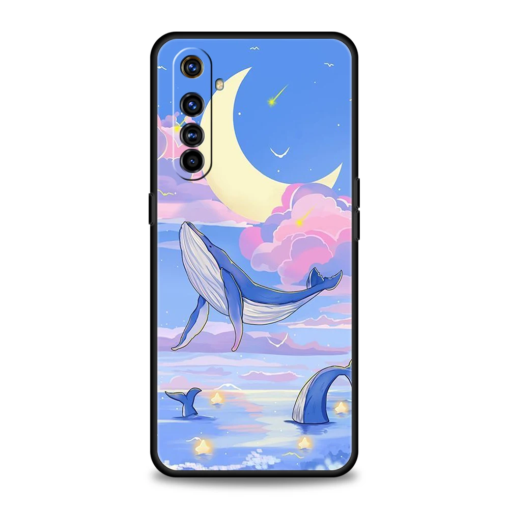 Whale Jumping Silicone For Realme 10 11 8i 9i 9 Pro Plus GT2 C3 6 7 8 Pro C21 C11 C25 C35 Pro 5G Shockproof Phone Cover Capa Bag