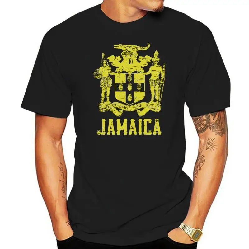 Jamaica, Coat of Arms, Out of Many, One People, Pride Men'S T-Shirt 2022 New Men Hot Fashion Solid Logo T Shirts