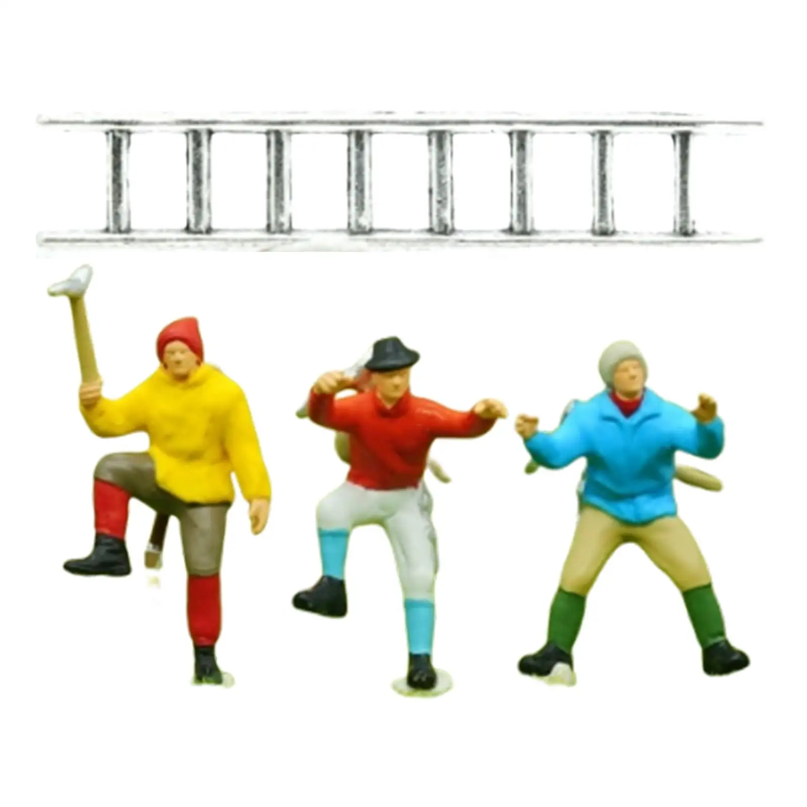 3x 1/64 Miniature Figures Miniature Scene Figurines Rock Climbing Sports Theme Painted Dioramas for Collections Layout Props