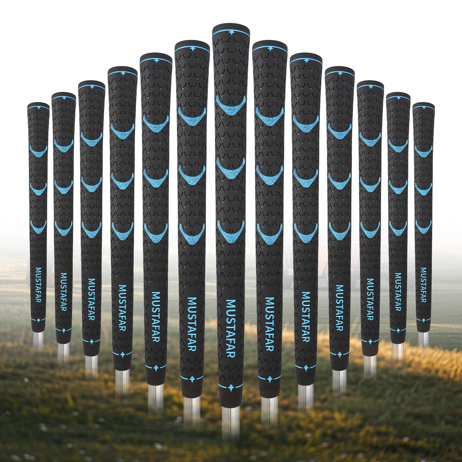 

13Pcs Golf Blue-Black Grips - Available in 10.4In/10.5In Sizes - Feature a Non-Slip, Durable, and Easy-To-Remove Performance Grip Design, Perfect for Golf Enthusiasts.