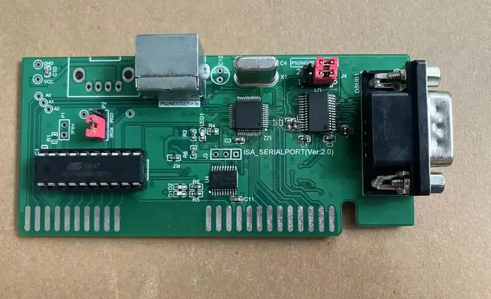 ISA Bus Expansion Card Serial Port Expansion Card PS2 Mouse Interface Optical Mouse DOS Interface 8-bit Bus
