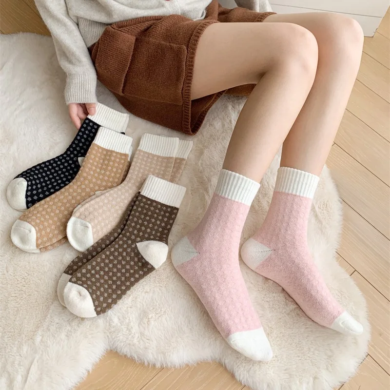 

Super Soft Fleece Winter Warm Socks for Women Solid Winter Warm Thicken Coral Plush Socks Thermal Snow Home Sleep Floor Socks