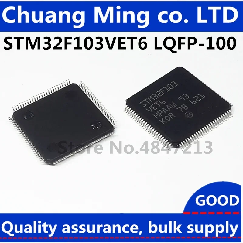 50pcs/lot STM32 STM32F103VET6 LQFP-100 ARM Cortex-M3 32-bit Microcontroller MCU
