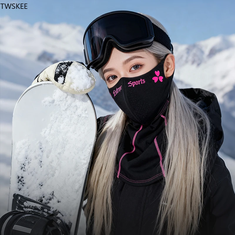 Women's Cycling Face Mask Outdoor Sports Windproof Skiing Mask Mesh Breathable Warm Masks Autumn Winter