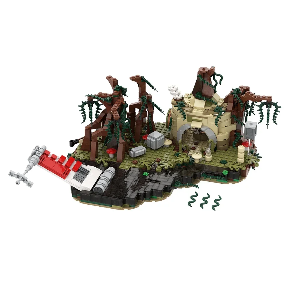 

Конструктор gobrick MOC Dagobah игровой, кирпичи, Космический болотный сцена, базовый строительный блок, развивающие игрушки для взрослых и детей, подарок