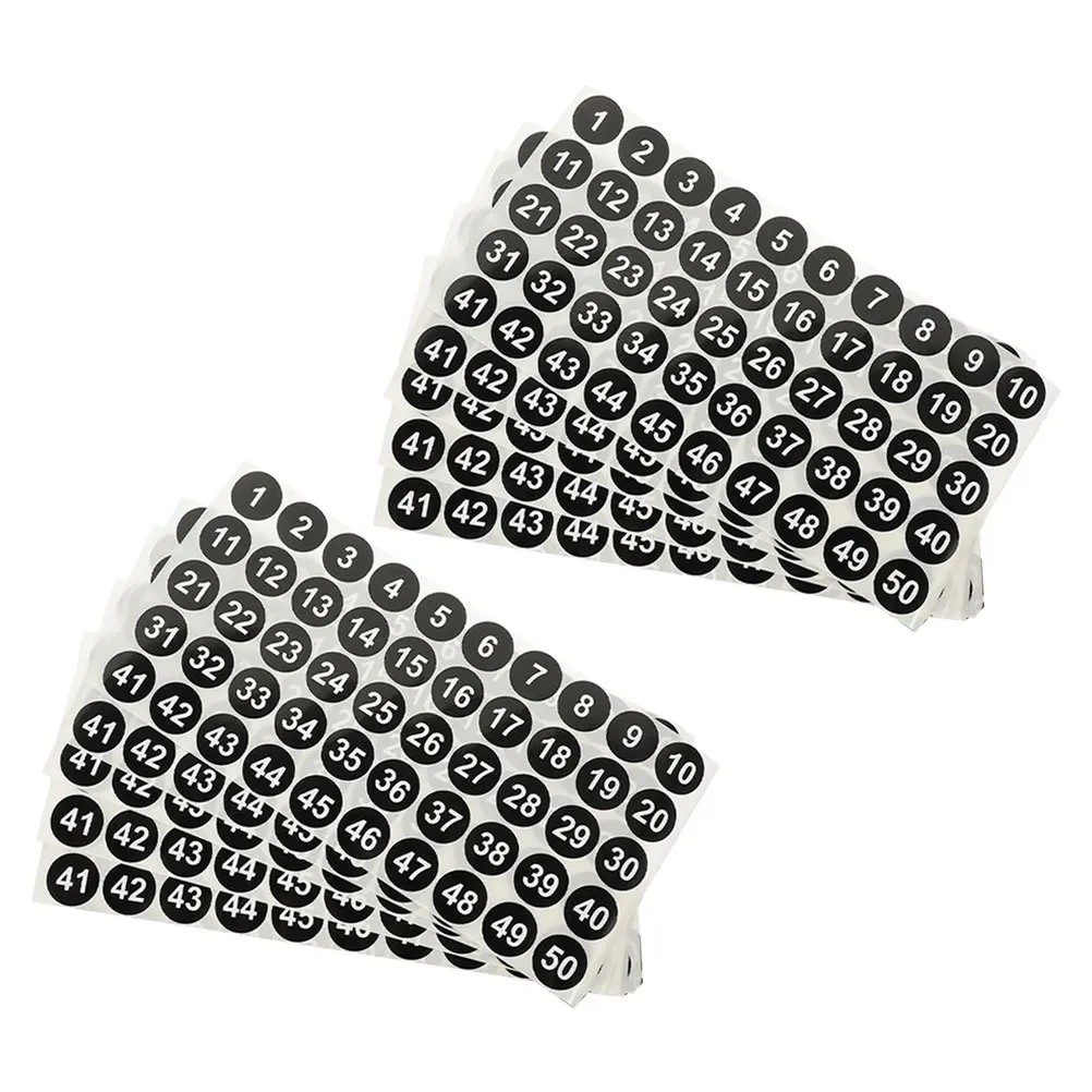 

10 Sheets Waterproof Stickers Clear Labeling Self-Adhesive Round Dots Stickers For Office Warehouse Storage Box Classification