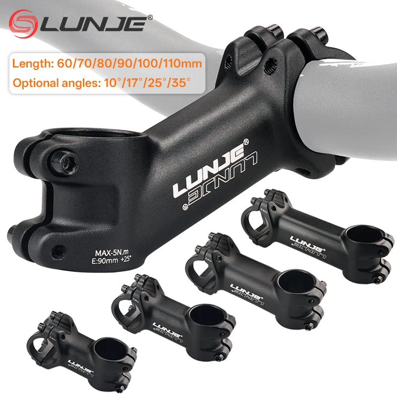 Ultralight Bike Power 60/70/80/90/100/110MM MTB Bike Stem 10/17/25/35 Degrees Mountain Bicycle Parts
