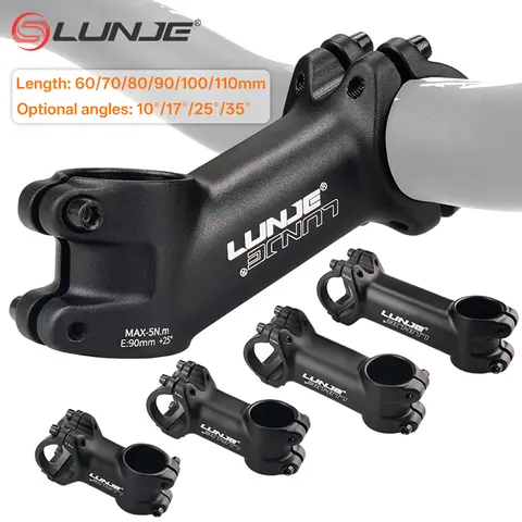 Ultralight Bike Power 60/70/80/90/100/110MM MTB Bike Stem 10/17/25/35 Degrees Mountain Bicycle Parts