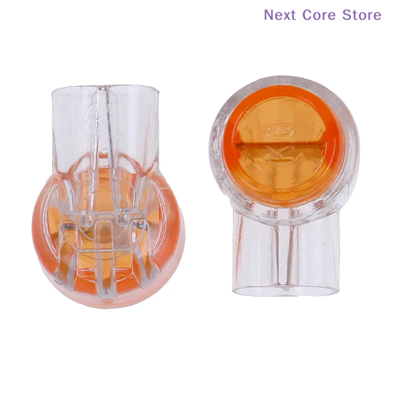 [NC]200Pcs Plastic K1 2 Ports Gel Splice UY Wire Connector Clear Orange[NC]