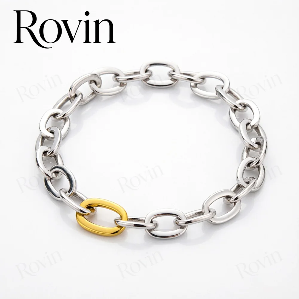 18K Gold 8-inch Exquisite Wide Cuban Bracelet for Men and Women, Fashionable Wedding Party Jewelry