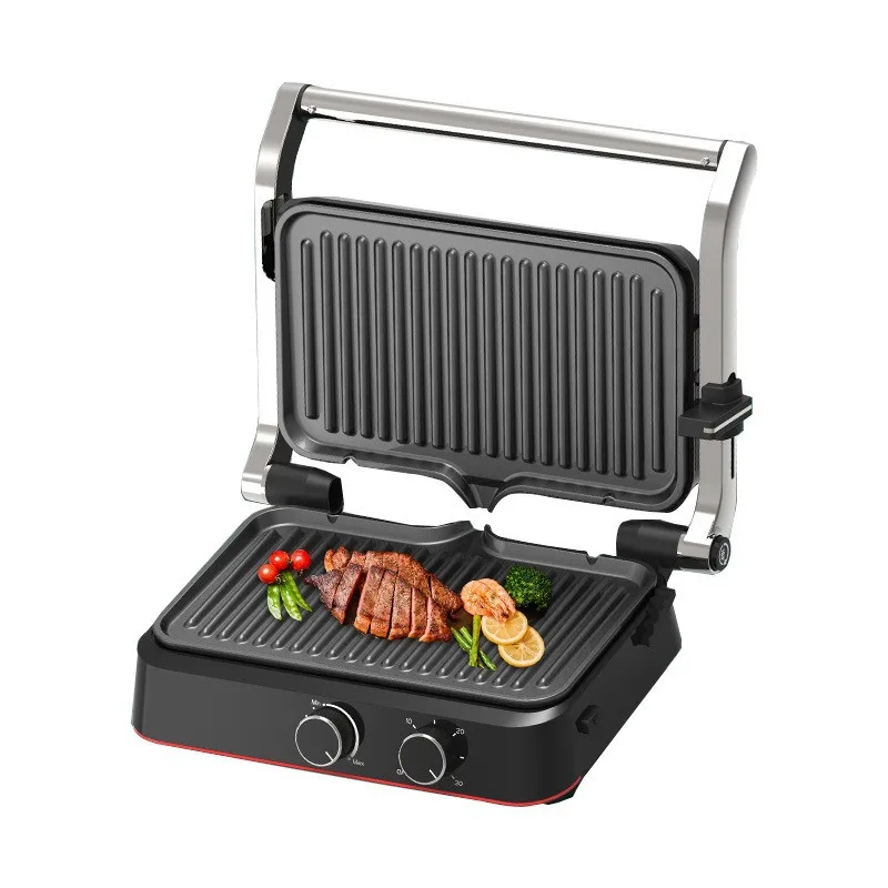 European 2 In 1 Removable Barbecue Tray Household Electric Barbecue Tray Waffle Electric Barbecue Grill Double Sided Breakfast M