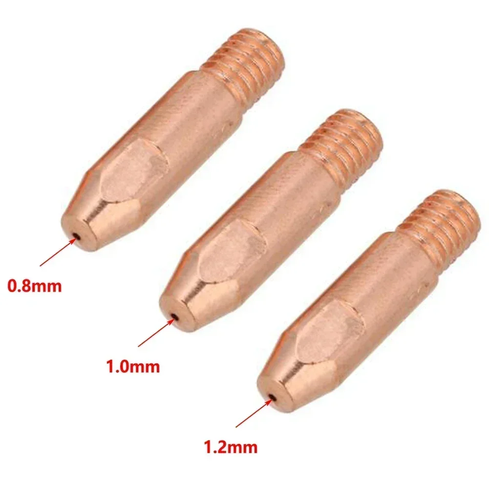 0.8/1.0/1.2mm Copper Contact Tip M6 Welding Torch Nozzles For 24KD MIG/MAG Welding Torch Soldering Nozzles