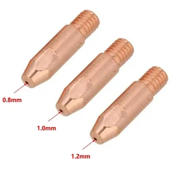 0.8/1.0/1.2mm Copper Contact Tip M6 Welding Torch Nozzles For 24KD MIG/MAG Welding Torch Soldering Nozzles