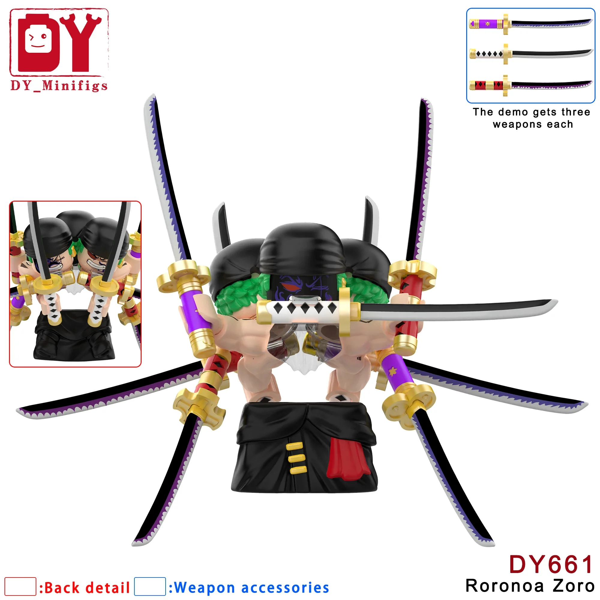 X0358 X0359Gol D Roger  Japanese Anime Series Cartoon Building Blocks Mini Figures Heads Kids Toys  One Piece Luffy Zoro