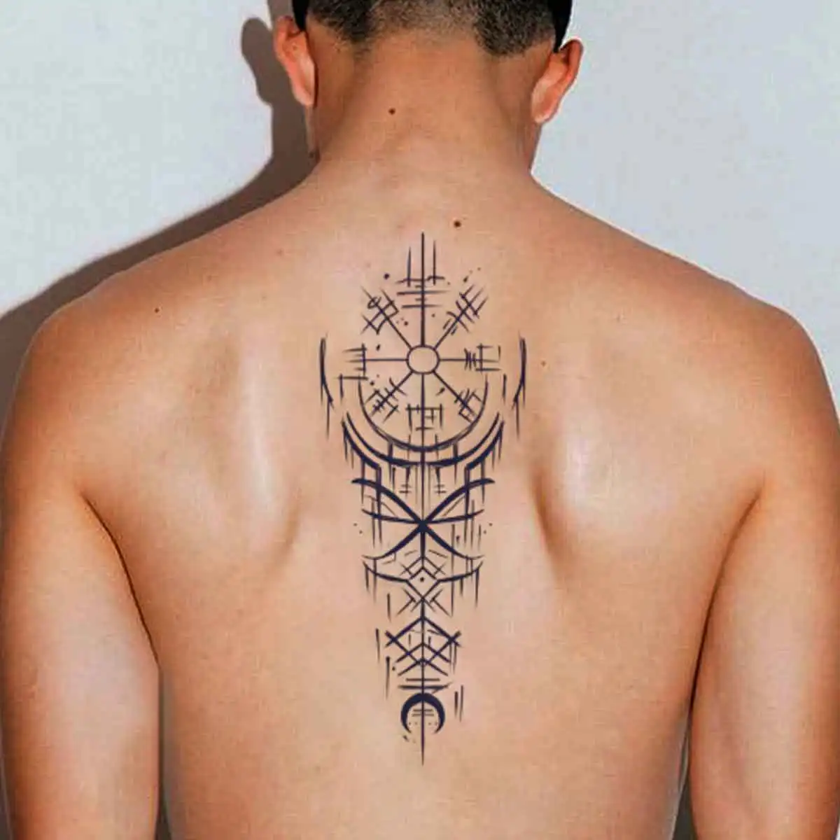 Autocollant de Tatouage Gothique Viking Tribe Rétro, Faux Tatouage Temporaire, Imperméable, Hyperréaliste, pour Femme et Homme, 4 Pièces