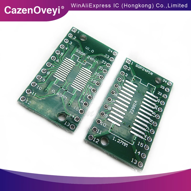 10-częściowa płytka adaptera SOP24 SSOP24 TSSOP24 SMD do in-line DIP 0,65/1,27 mm