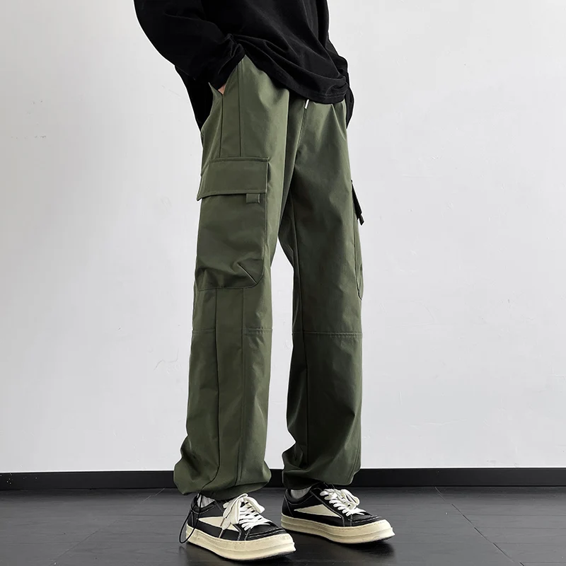 

Hip Hop Casual Cargo Pants Mens Fashion Black Pants Streetwear Trousers Male Elastic Waist Harem Pants Woman Plus Size 5XL