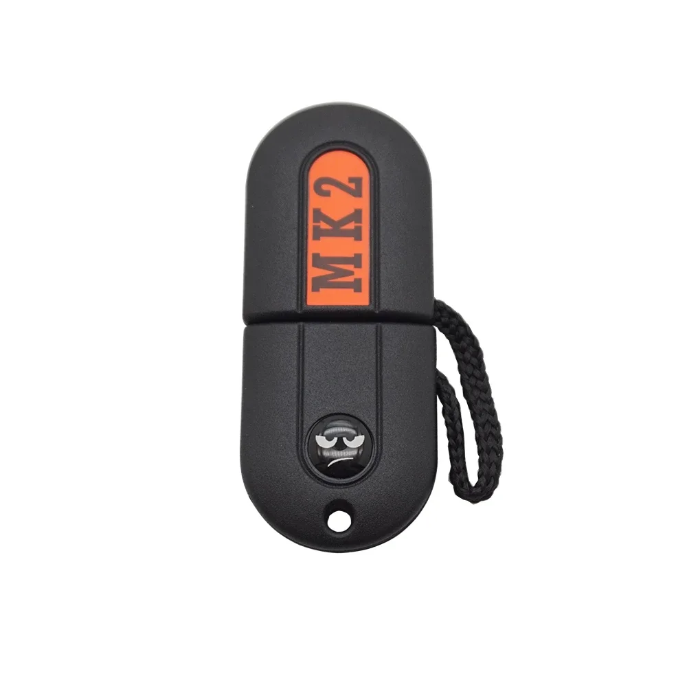 Xinyuexin New Smile Sticker Pill Key Shell Fob Fit for VW 16V VR6 TDI MK2 Golf G60 GT Key HU49 UncutBlade with LED LIGHTING KEY