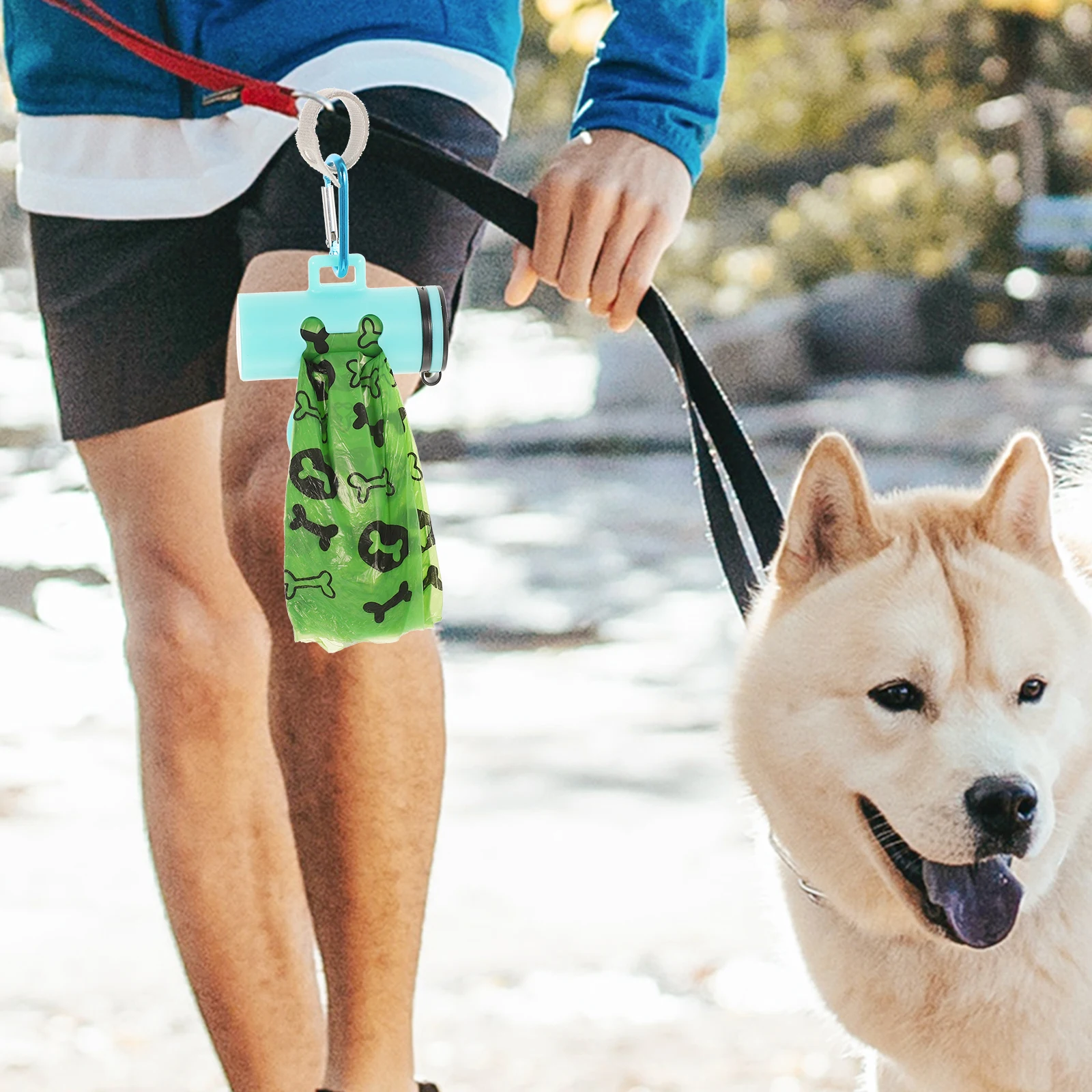 

Fecal Bag Dispenser Outdoor Poop Bags Holder Dog Carrier Pet Pooper Trash Doggy for Puppy Hanging