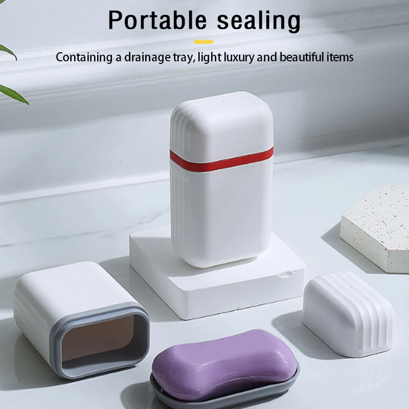 Plastic Soap Dish Travel Box Holder Container With Lid Durable Soap Case Strong Sealing Organizer Bathroom Home Outdoor Hiking