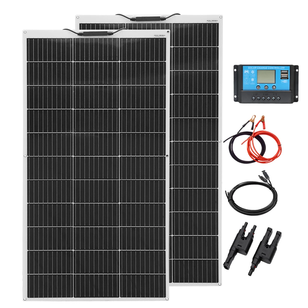 BOGUANG Solar panel kit 120w 240w 360w 480w Photovoltaic flexible solar panel charging Battery 12V home car Boat yacht camping