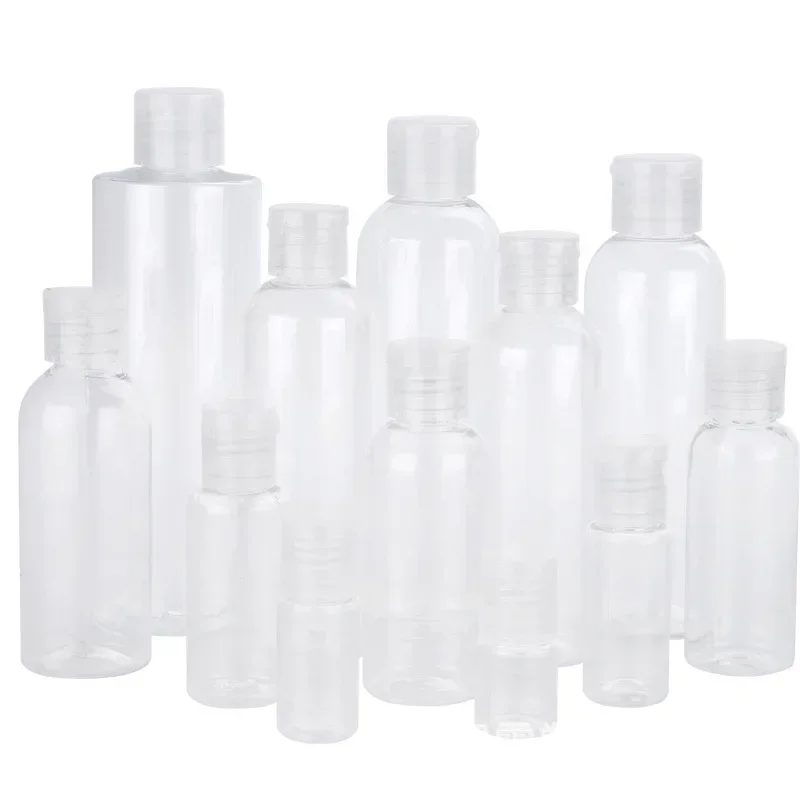 5ml-120ml Plastic Bottle Clamshell Emulsion PET Packaging Trial Transparent Empty Portable Travel Container Refillable Cosmetics